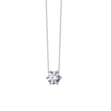 925 Sterling Silver Single Diamond Necklace Female INS Light Collarbone Chain