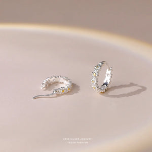 S925 Sterling Silver Small Flower Earrings Geometric Earrings
