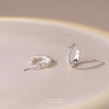 S925 Sterling Silver Small Flower Earrings Geometric Earrings