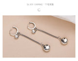 925 Sterling Silver Smiley Earrings Long Temptation