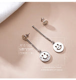 925 Sterling Silver Smiley Earrings Long Temptation