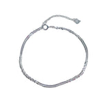 925 Sterling Silver Sparkling Hemp Rope Bracelet for Women