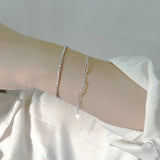 925 Sterling Silver Sparkling Hemp Rope Bracelet for Women