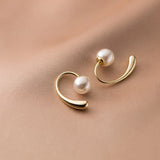 925 Silver Women's Water Drop Pearl Earrings
