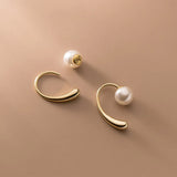 925 Silver Women's Water Drop Pearl Earrings