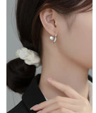 925 Silver Women's Water Drop Pearl Earrings