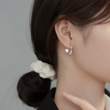 925 Silver Women's Water Drop Pearl Earrings