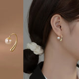 925 Silver Women's Water Drop Pearl Earrings
