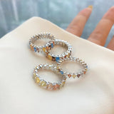 S925 Zirconium Heart Square Round Marquise Wedding Ring