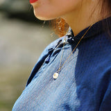 Silver Hetian Jade Square Pendant Necklace for Women