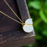 Hetian Chalcedony Gourd Pendant Necklace - Women's Jewelry
