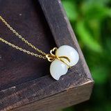 Hetian Chalcedony Gourd Pendant Necklace - Women's Jewelry