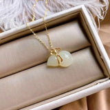 Hetian Chalcedony Gourd Pendant Necklace - Women's Jewelry