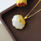 Silver Inlay Hetian Chalcedony Wallet Lady Jewelry