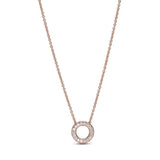 925 Silver Logo Heart Snake Zircon Necklace