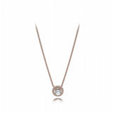 925 Silver Logo Heart Snake Zircon Necklace
