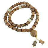 Sandalwood Bracelet Cylinder&Round Yoga Meditation Wood Beaded Bracelet