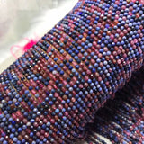 Sapphire Faceted Loose Beads 2/4mm for Jewelry Making 14 inch