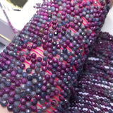 Sapphire Faceted Loose Beads 2/4mm for Jewelry Making 14 inch