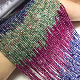 2mm Round Faceted Loose Beads 14inch for Jewelry Making