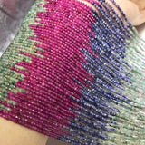 2mm Round Faceted Loose Beads 14inch for Jewelry Making