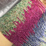2mm Round Faceted Loose Beads 14inch for Jewelry Making