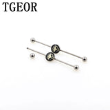 Skull Skeleton Logo Industrial Barbell Piercing 10pcs