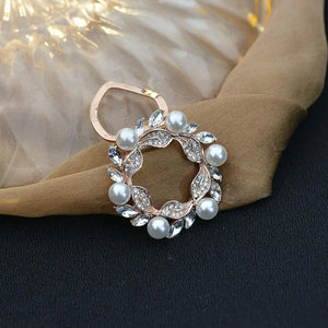 Vintage Style Scarf Clip Holder Silver Color Fashion Accessory