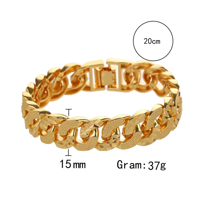 Gold-Plated Bone Bracelet Square Round Chain Fine Jewelry