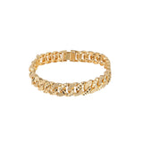 Gold-Plated Bone Bracelet Square Round Chain Fine Jewelry