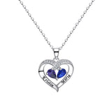 S925 Sterling Silver Love Pendant French Regular Necklace Female