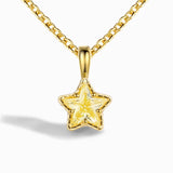 S925 Star Pendant French Necklace Multi-color Zircon