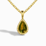 S925 Sterling Silver Pendant Necklace with Colorful Gems