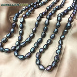 Dark Peacock Baroque Irregular Freshwater Pearl Choker Necklace