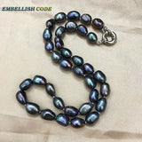 Dark Peacock Baroque Irregular Freshwater Pearl Choker Necklace