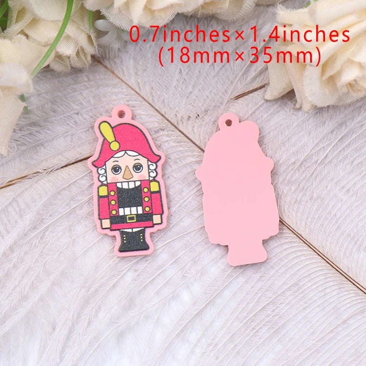 Set of 10 Christmas Toy Soldier Acrylic Findings