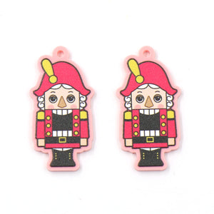 Set of 10 Christmas Toy Soldier Acrylic Findings