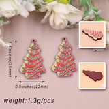 Set of 10 Christmas Tree Acrylic Findings for Women - 35mm