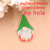 Set of 10 35mm Top Gnome Christmas Hair Clip Clear Acrylic Accessories