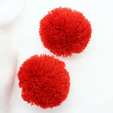 40pcs Thin Yarn Pom Pom Red 4-6cm or Custom Size