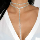 Tassel Crystal Rhinestone Necklace for Women