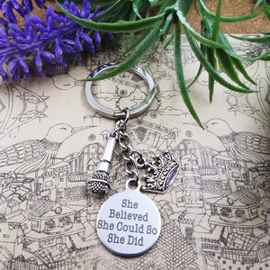 Born to Sing Antique Charm Keyring - Gift Birthday