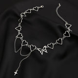 Metal Butterfly Necklace Women Minimalist Style Chain Jewelry