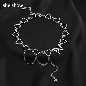 Metal Butterfly Necklace Women Minimalist Style Chain Jewelry