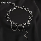 Metal Butterfly Necklace Women Minimalist Style Chain Jewelry