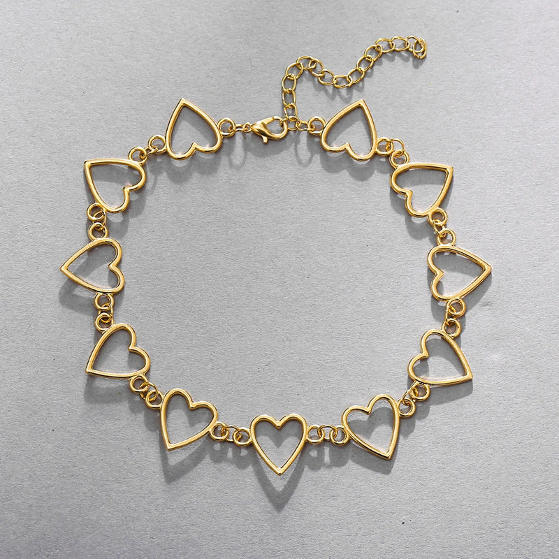 Heart Shaped Clavicle Chain Necklace for Women