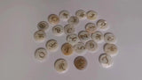 Drilled Shell Pearl Beads Mother of Pearl Round Alphabet Pendant