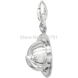 Silver-Plated Fireman Hat Charm Jewelry