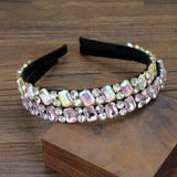 Pink AB Crystal Hairband Rhinestone Headband for Girls Women