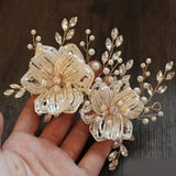 Pearl Beads Flower Hair Ornaments Barrettes
